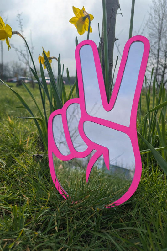 Peace Out Mirror Pink