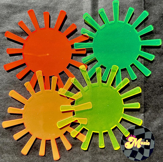 Neon Acrylic Sunshine Coaster Set (4)