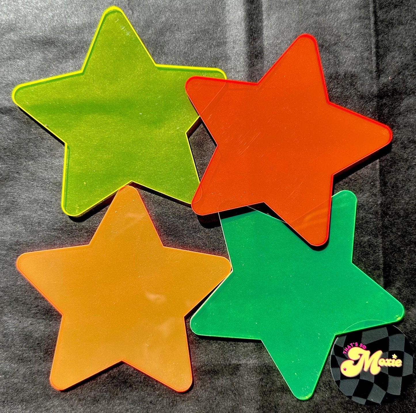 Neon Acrylic star Coaster Set (4)